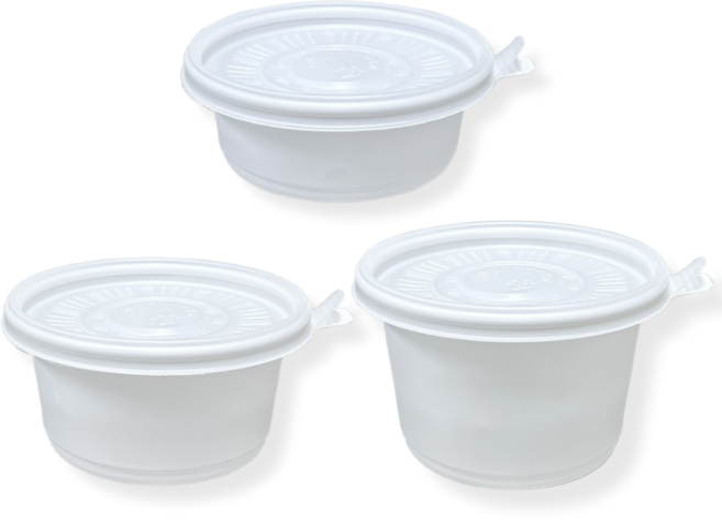 EH 125파이 PP 원형 백색 죽용기 찜용기 국용기 일회용 배달 용기(몸통+뚜껑), 600개
