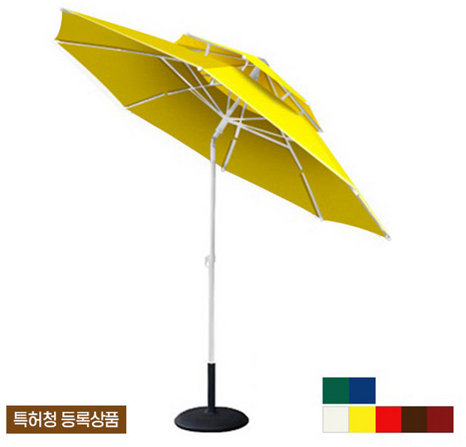 드림레저 산들바람 틸트 파라솔 2300 (받침대 별매), 옐로우