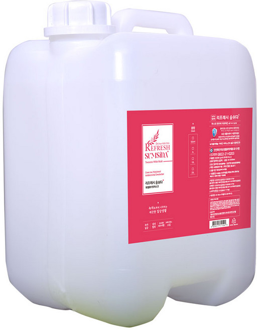리프레시숨쉬다 섬유 실내 범용 탈취제 투썸화이트머스크, 1개, 20L