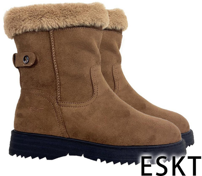【ESKT】女中筒雪鞋 棕色 SN271