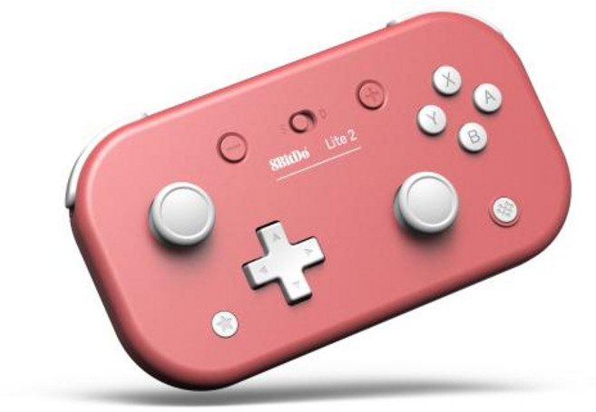 닌텐도 호환 스위치 호환 Lite Android Raspberry Pi 호환 조이스틱 진동 게임 패드가있는 8BitDo Lite 2, 1)Pink, 1개