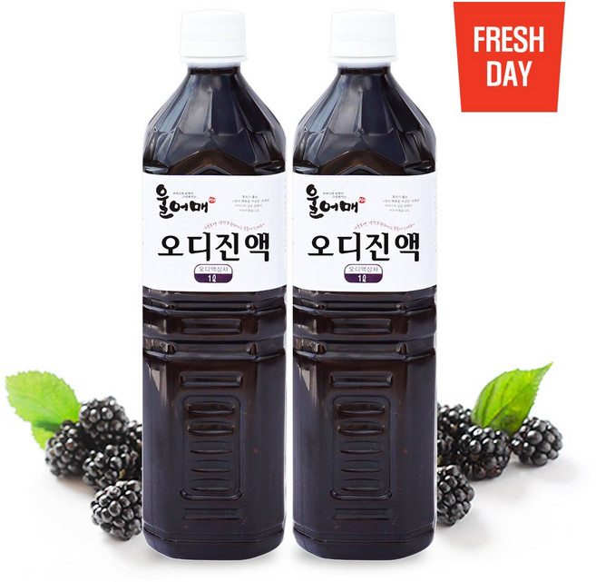 울어매 고창 명품 오디즙 진액, 1L, 2개