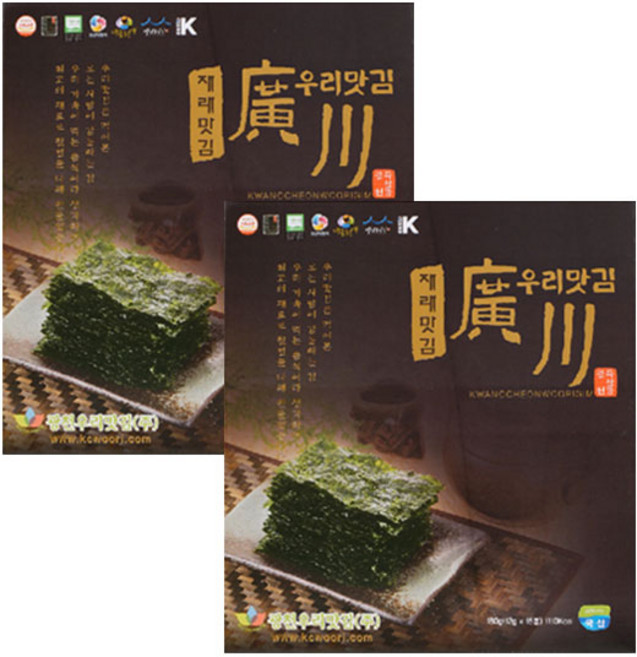 광천우리맛김 재래식탁김, 2개, 180g