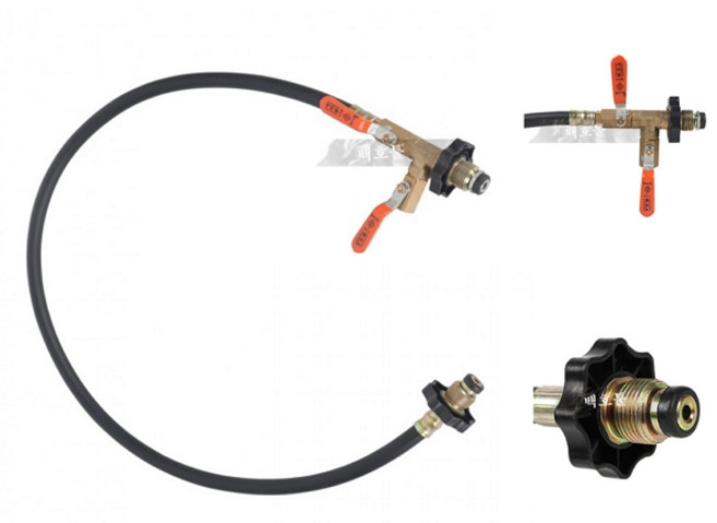 LPG충전호스 양호스 고급형 가스 연결 노즐 커넥터 충전, 단품, 1개