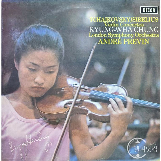 Kyung-Wha Chung/Andre Previn - Tchaikovsky/Sibelius: Violin Concertos 엘피음반 상태(쟈켓/음반) NM/NM