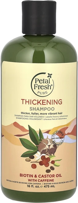 Petal Fresh 퓨어 모발 강화 샴푸 비오틴 & 캐스터오일 카페인 함유 475ml(16fl oz), PetalFresh퓨어모발강화샴푸비오틴캐스터오일카페인함, 1개, 475ml - 쿠팡