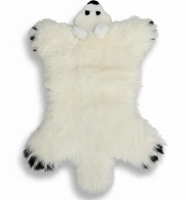 GraceFUR 퍼 털 미끄럼 방지 북극곰 푹신하고 섀기 양가죽 러그 아기방 및 어린이 침실용 | 소녀 남아 유아용 장식용 귀여운 곰 모양 209476, GraceFUR 퍼 털 미끄럼 방지 북극곰 푹신하고 섀