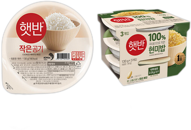 비비고 CJ제일제당 햇반 작은공기 24 + 100프로 현미로지은밥 13, 1개, 130g
