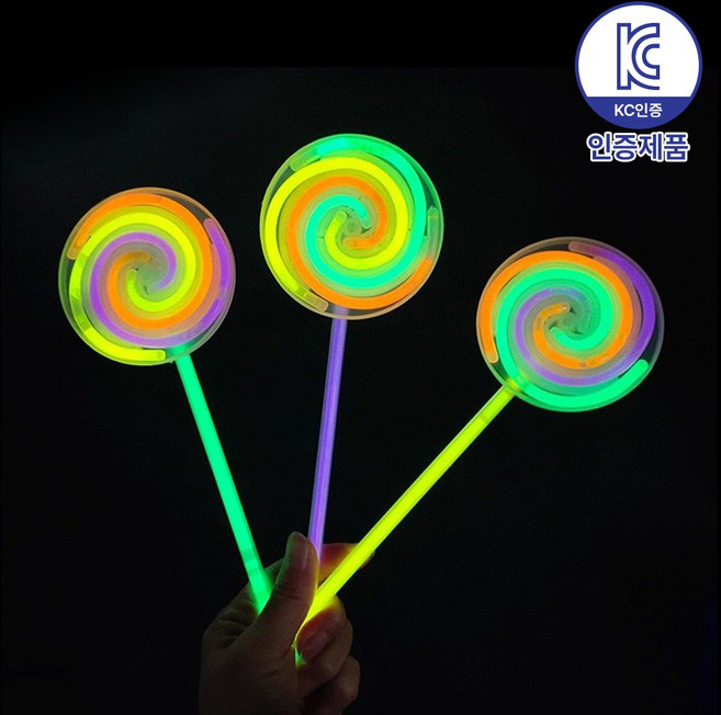 로앤제이 야광봉 야광 소품 스틱 팔찌 클럽 콘서트 축제 할로윈 파티용품, 1개, 사탕