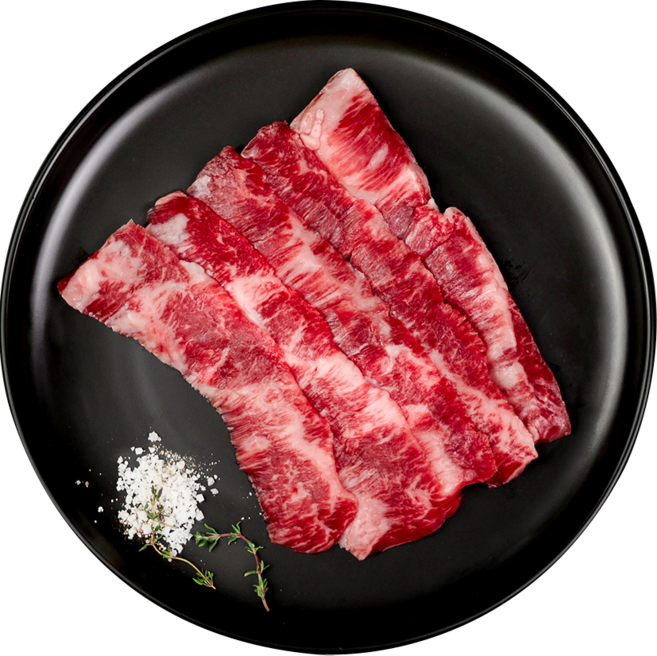 지인한우 무항생제 한우 1등급 업진살 (냉장) 200g, 1개