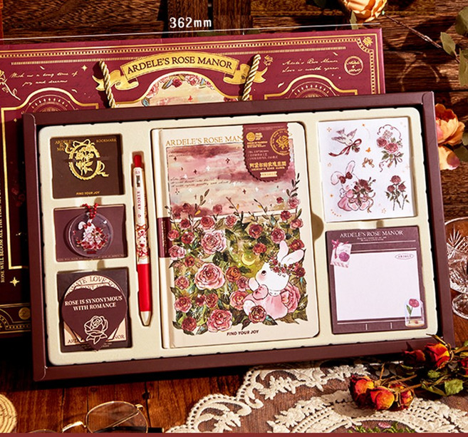 하영이네 코코 래빗 다이어리 꾸미기 세트, 화이트 로즈 세트