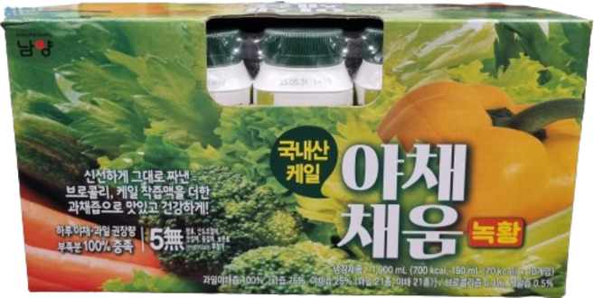 [코스트코] 남양 야채채움 녹황 10입 아이스박스포장, 1박스, 1.9L