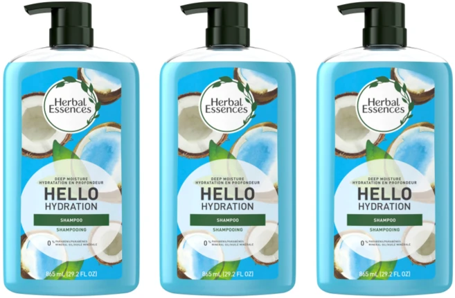 [해외]Herbal Essences 헬로 하이드레이션 샴푸 샴푸잉 포 헤어, 865ml, 3개 - 쿠팡