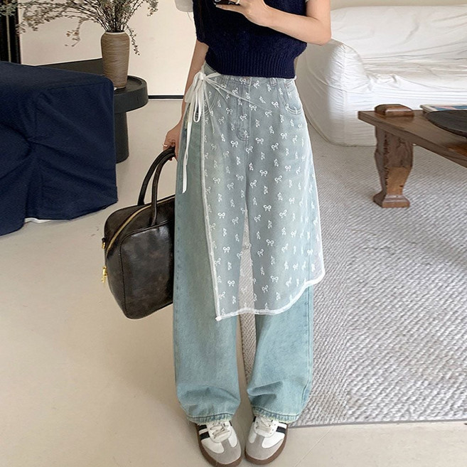 레이스 스커트 레이어드 코디 랩 치마 byd+647el