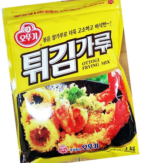 오뚜기 튀김가루 1kg 10개 부침가루 전가루 핫케이크가루, 1개