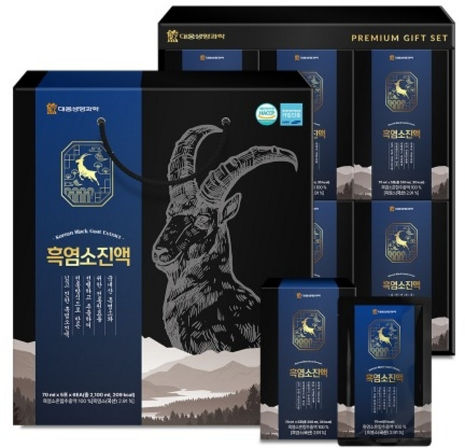 대웅 흑염소진액 70ml x 30포선물용 캐리어타입 No268D, 1박스