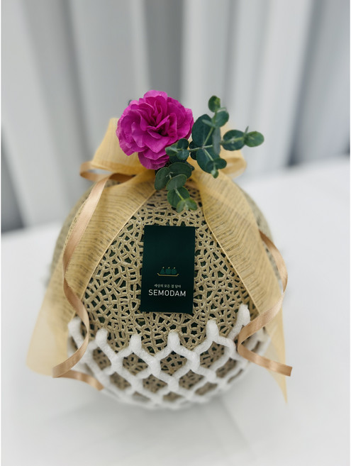 프리미엄메론선물 /과일바구니 우드(자유제작) 예단 이바지 상견례 개업 첫인사 출산 명절선물 세모담, 1개