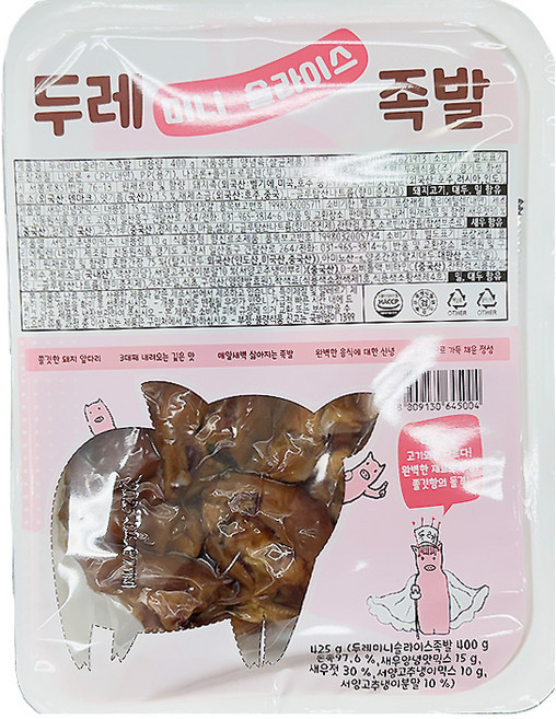 [냉장] 두레식품 진공족발 500g, 1개