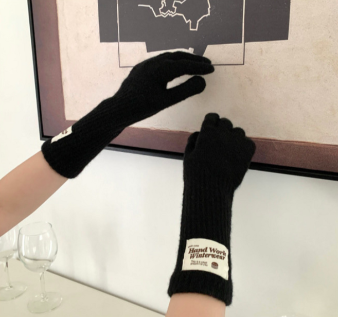마켓이로 고급 핑거홀 장갑 니트장갑 스마트폰 터치 고급장갑 여성용장갑 터치장갑 롱장갑