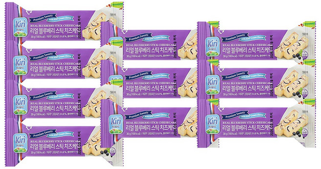 끼리 리얼스틱 치즈케익 30g 블루베리 10개