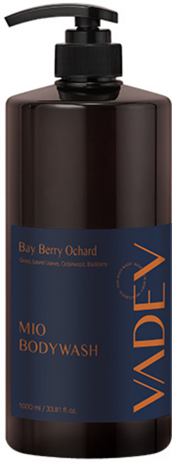 바디브 약산성 바디워시 1000ml 대용량 자연유래 향기좋은 퍼퓸 올인원 바디클렌져 베이베리오차드향, 1개, 1L