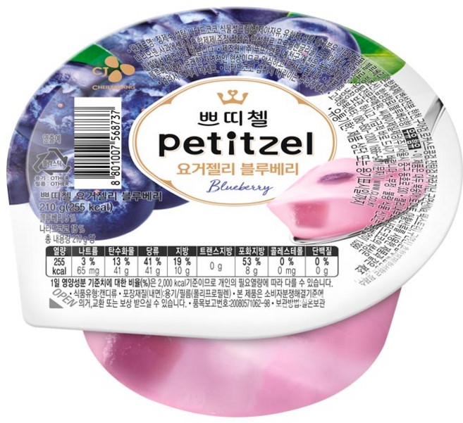 쁘띠첼 요거젤리 블루베리 210g x 12개
