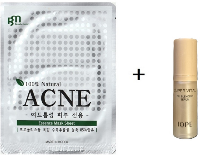 BM마스크팩 5매/ 아이오페 슈퍼바이탈 세럼5mlx15개 증정