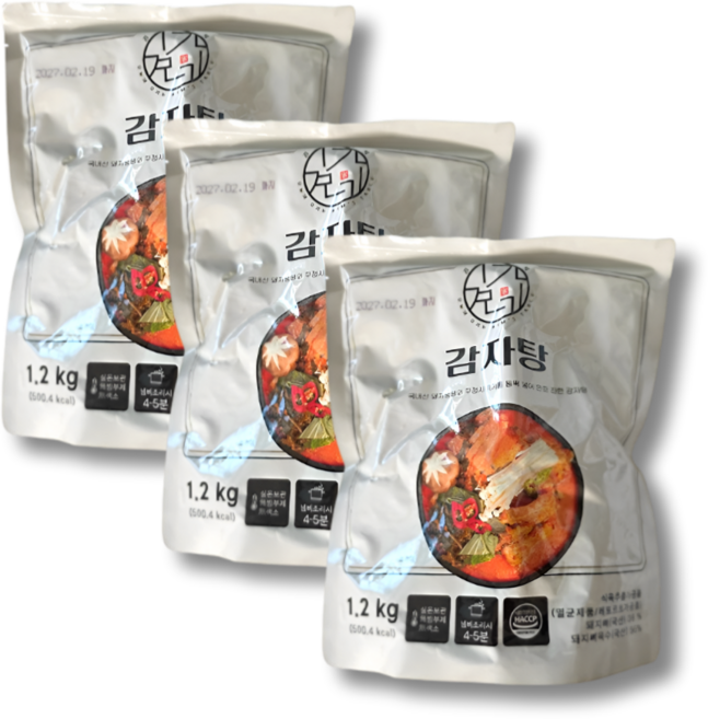 김가네 감자탕, 3개, 1.2kg