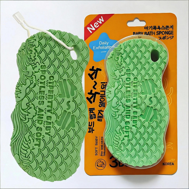 때밀이 스펀지 무통 만능 때지우개, 초록색, 1개, 1개입