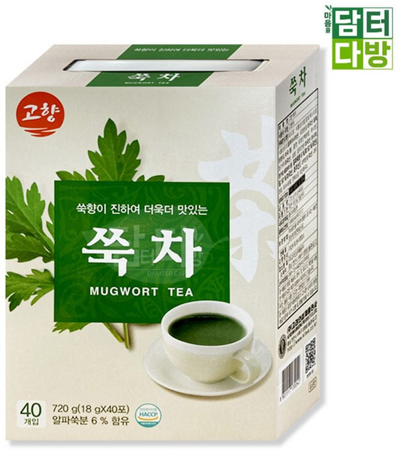 (수제선물포장) 고향 쑥차 40스틱, 1, 1, 1