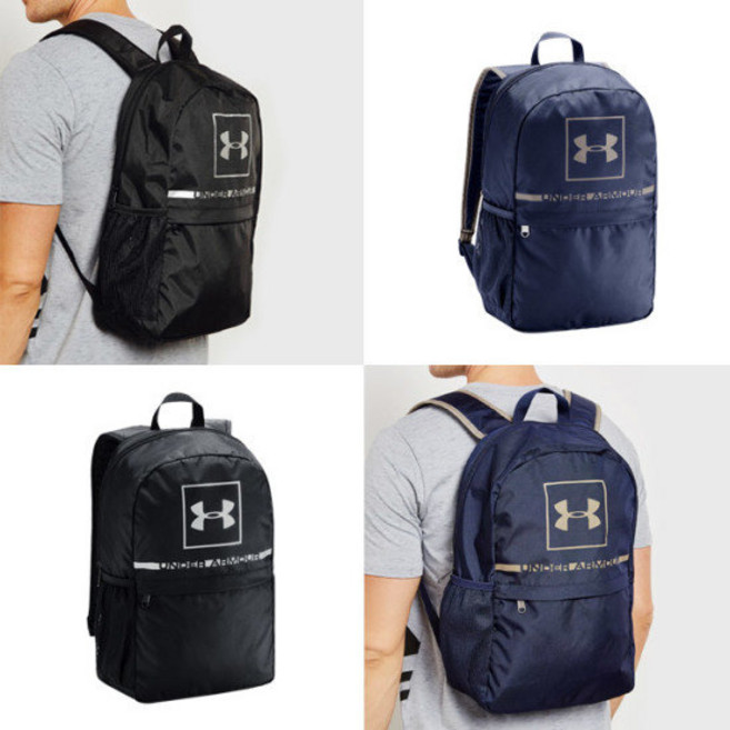 언더아머 박스로고백팩 남녀공용 블랙 네이비