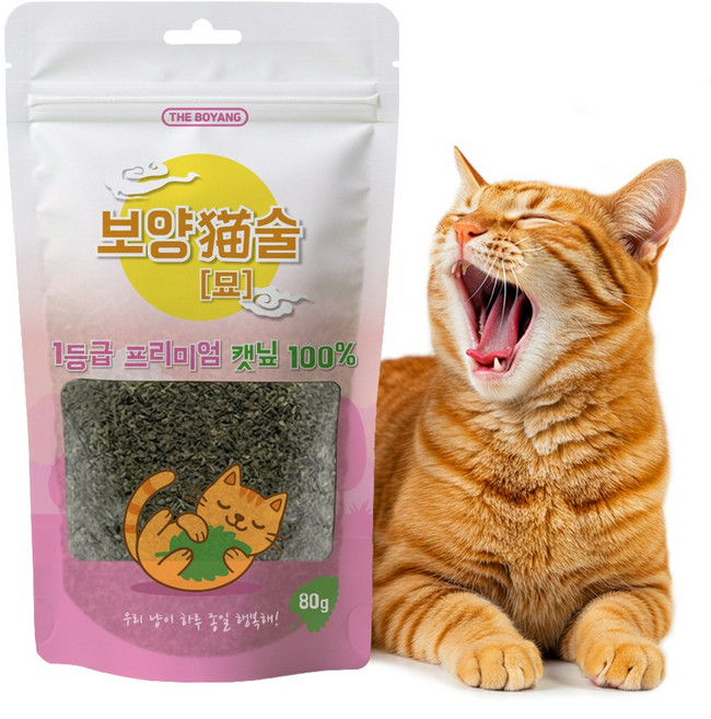 더보양 보양묘술 고양이 천연 수제 제품, 1개, 80g, 캣닢 가루