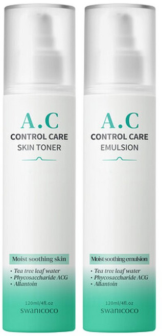 (현대Hmall)스와니코코 AC 티트리 스킨로션 SET+()시카팩3매, 1개, 120ml