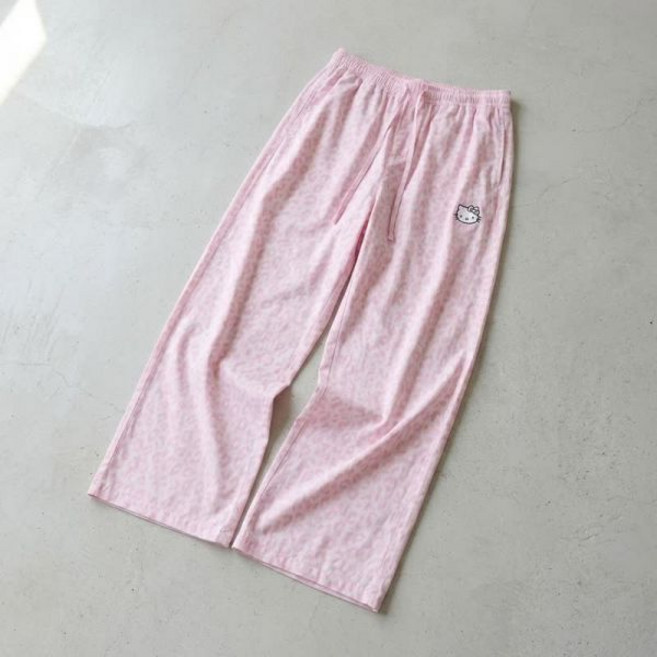 스파오 산리오캐릭터즈 헬로키티 레오파드 잠옷바지 LIGHT PINK SPPPG23U07