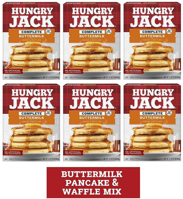 Hungry Jack 헝그리잭 버터밀크 믹스 Complete Buttermilk, 907g, 6개