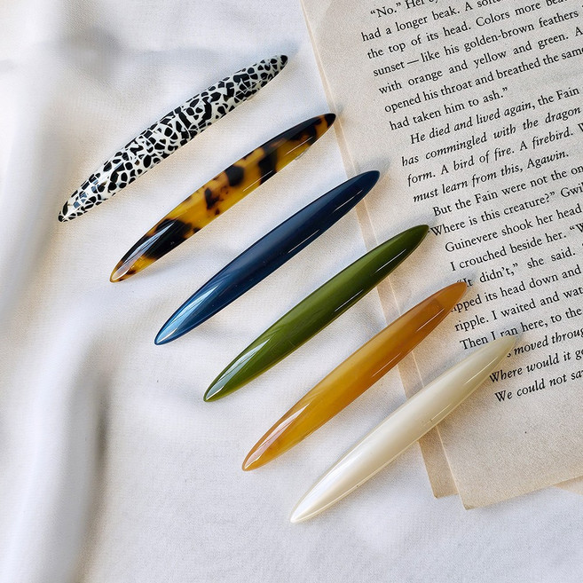 헤미쉬스타일 슬리머 반묶음 얇은 자동핀