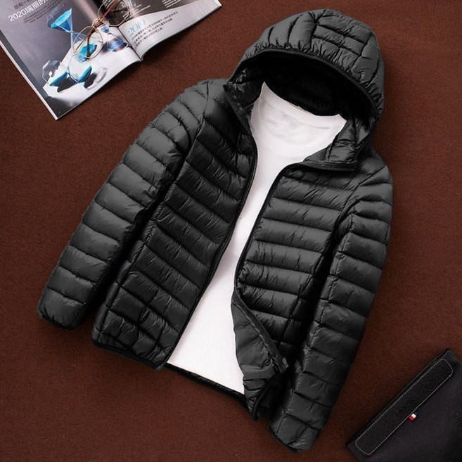 남성 가을 겨울 숏트렌드 경량 패딩 얇은 패딩 화이트 다운 도톰한 점퍼