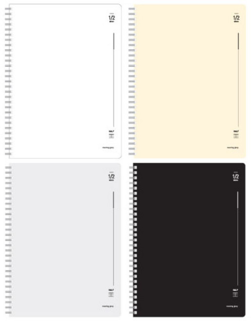 모닝글로리 수학 2분할 깔끔한 아이보리 스프링노트 16절 60매