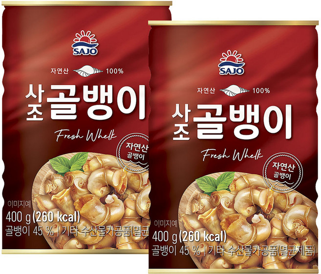 사조 자연산 골뱅이 400G, 2개