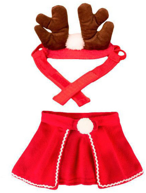 겨울 산타 강아지옷 도그아이 티셔츠 크리스마스 애견 애묘 옷 케이프+모자 세트 강아지옷 고양이옷 가을 겨울 수면조끼 잠옷 데일리 실내복 외출복 S-XL 포메 비숑 푸들 적용 소형견, 머리띠+망토, 1개