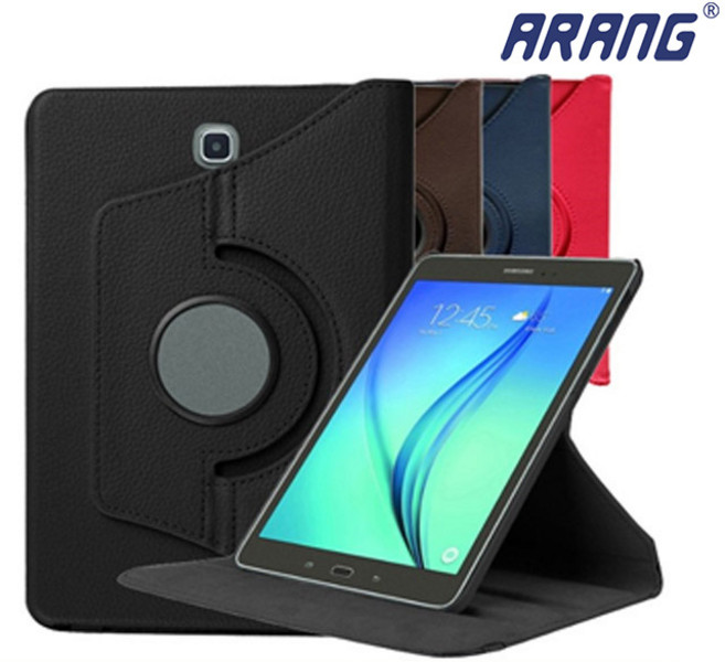 아랑 갤럭시탭A 10.5 SM-T595NO T590 회전케이스 3단케이스 방탄유리필름 보호필름, 회전케이스 블랙, 1개