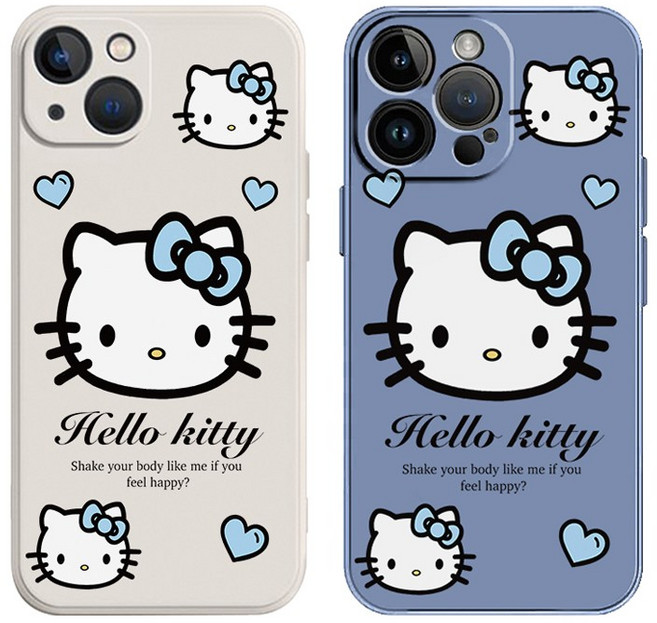 블루 리본 키티 아이폰 갤럭시 폰케이스