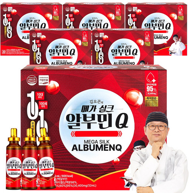 김오곤원장의 마시는 메가 실크 알부민Q, 32ml, 180개