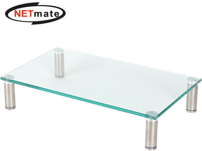 강원전자 넷메이트 다용도 강화유리 받침대(클리어/소) NM-GCD01N, 1개, 본상품선택