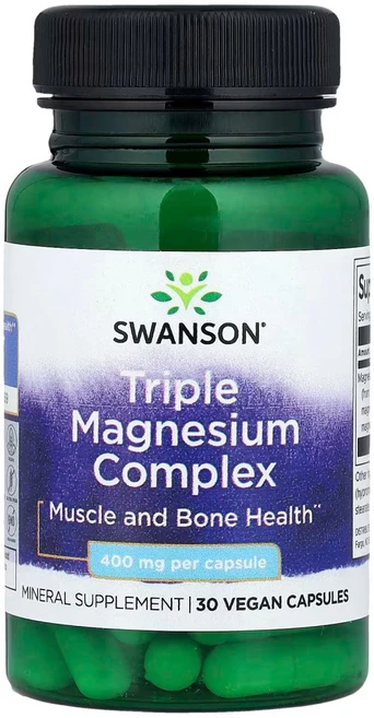 스완슨 트리플 마그네슘 복합체 400mg 30베지캡슐, 30 개, 1개 - 쿠팡