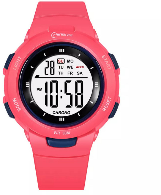 LED라이트 남여공용 학생 스포츠 디지털 우레탄 패션전자손목시계