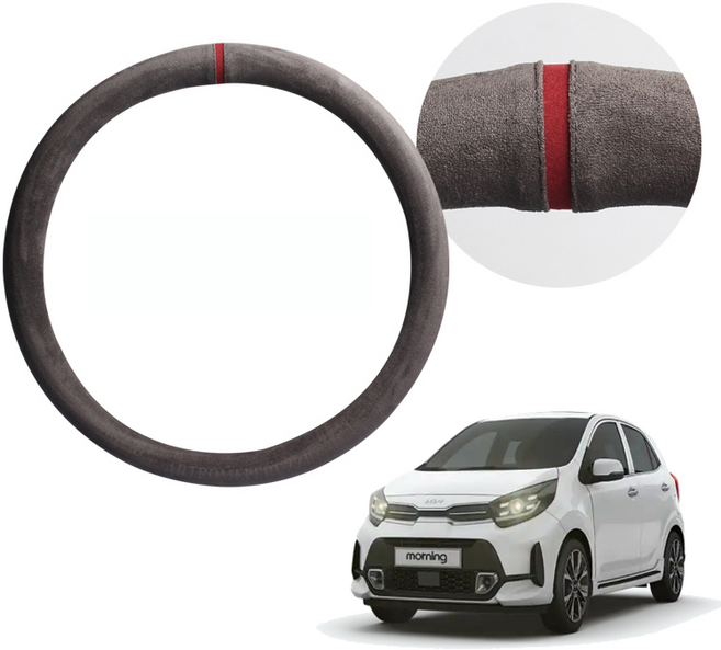 딜온 물빠짐 없는 프리미엄 올시즌 스웨이드 핸들커버 국내생산, 모닝 다크그레이