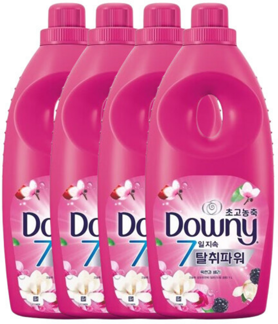 다우니 고농축 섬유유연제 목련과 베리향 1LX4개, 1L, 16개