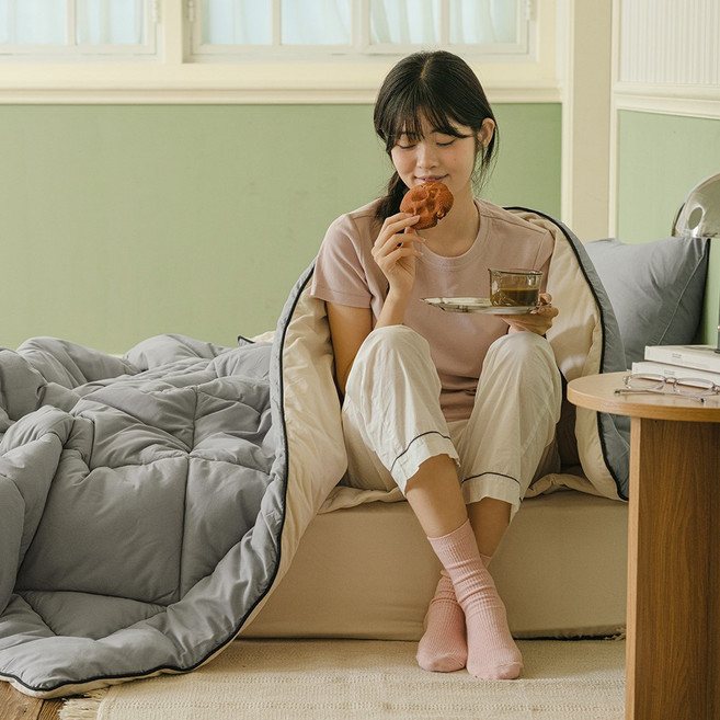 바자르 몽글머핀 양면 극세사 겨울 침구