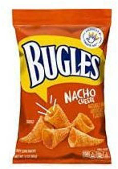 Bugles 과자 칩 버글스 나쵸 치즈 바삭한 옥수수 스낵 첫 번째 콘 모양 대형 3.7온스 가방 맛있는 맛 3개 묶음, 3.7 온스 (3개 묶음), 104g